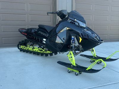 2023 Polaris 9R Pro Snowmobile 155" Track, 7S Screen, Walker Evans Velocity Shocks