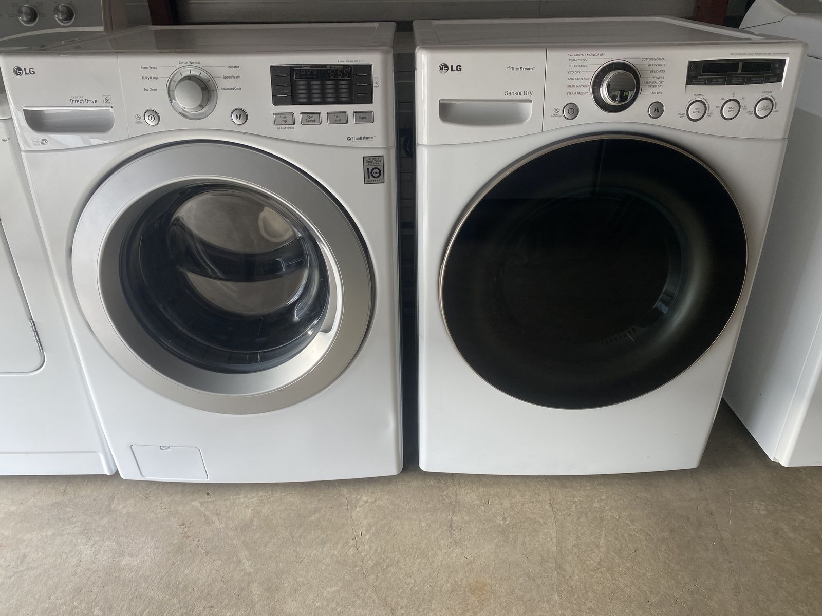 Lg Washer And True Steam Electric Dryer
