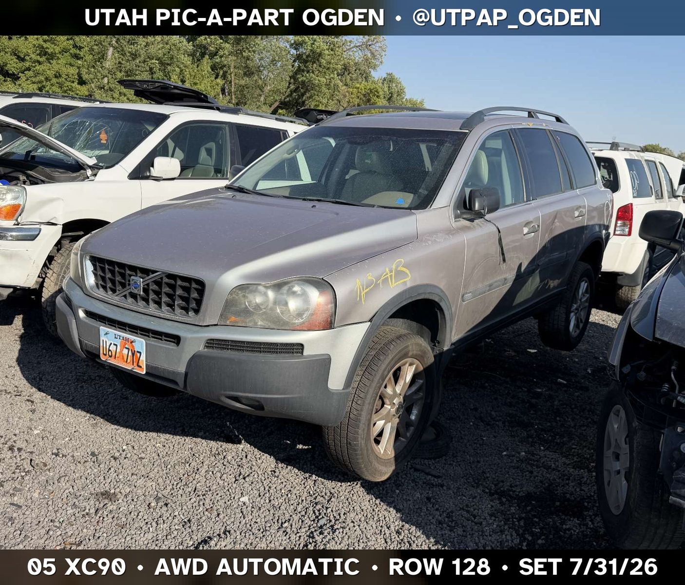 New Arrival - 2005 Volvo XC90 Parts - UTPAP Ogden