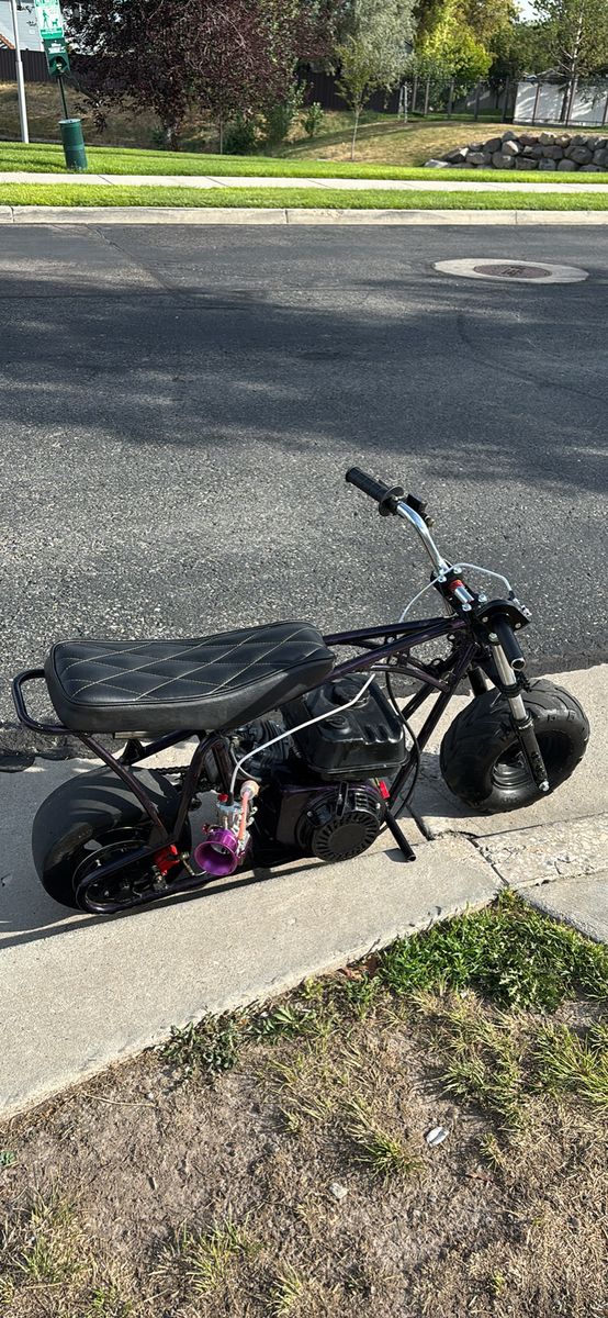 Custom Built Mini Bike with Upgraded Engine and Racing Slicks