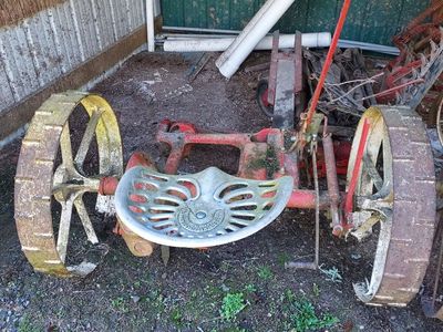 Antique Garden Cultivator – Steel Wheels – Complete