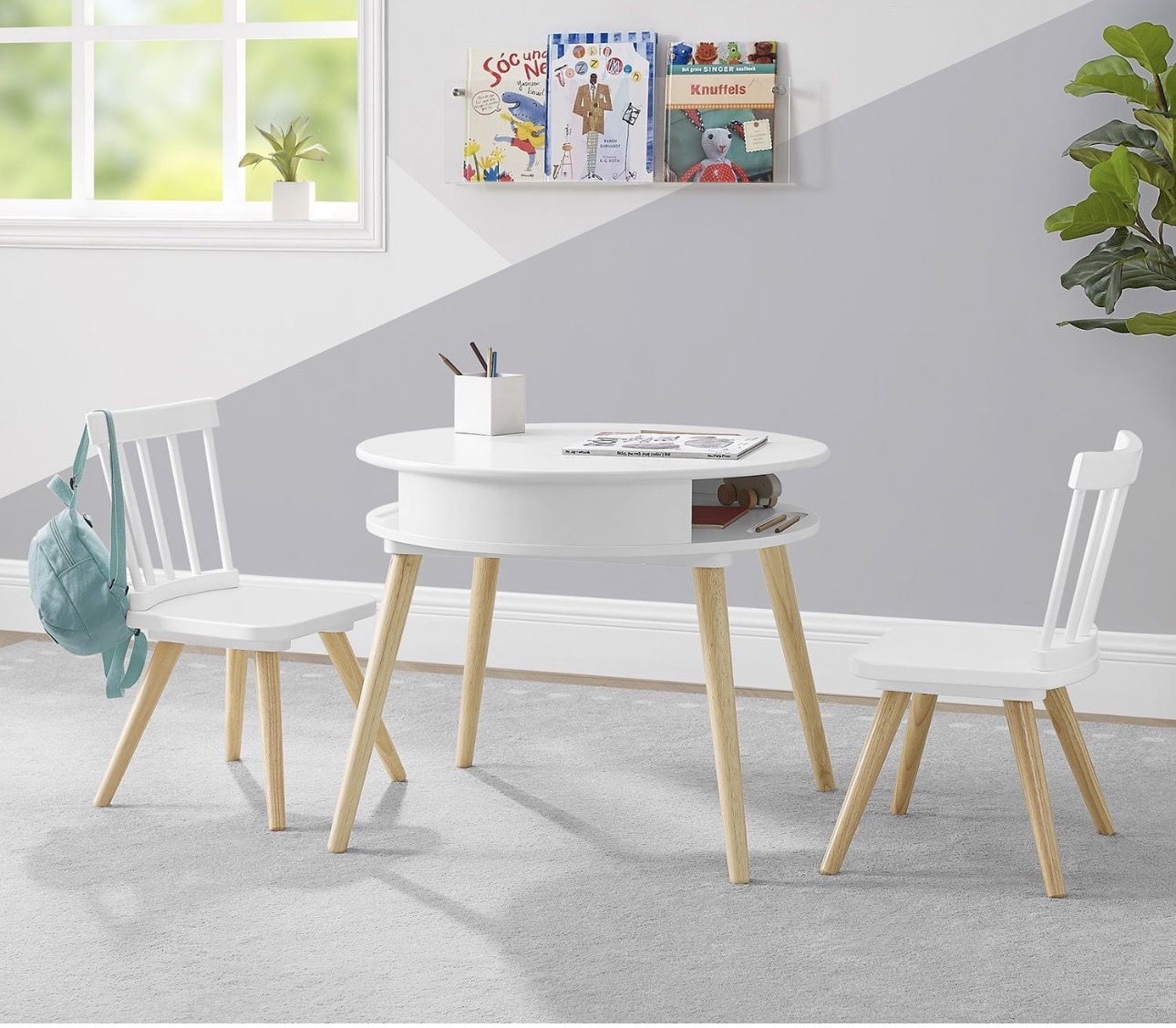 Delta Children Hudson Storage Table and 2-Piece Chair Set