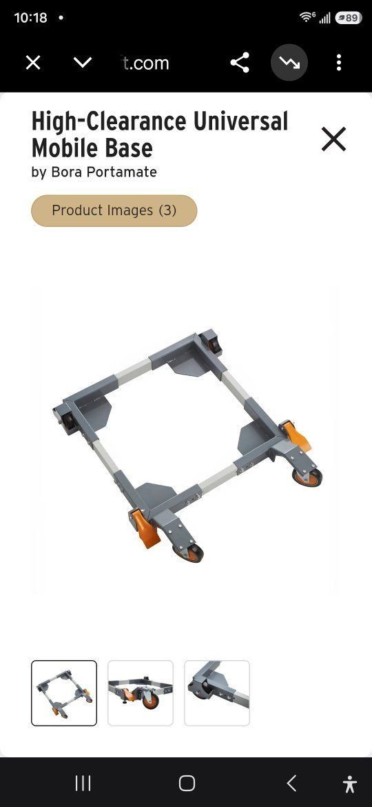 brand-newe BORA Portamate PM-3800 High Clearance Universal Mobile Base with 5-Inch Wheels