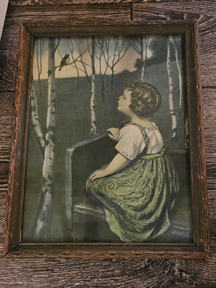 Beautiful Vintage Spring Song Original Frame 10x13