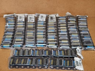 Lot of (120) Panasonic CR123A 3V Lithium Batteries - New, Bulk Pack