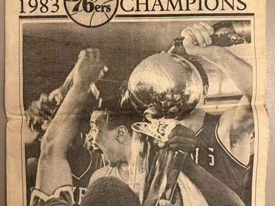 Vintage 76ers Basketball 1982-1983 NBA World Champions Newspaper
