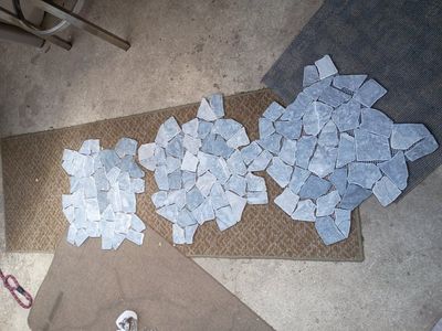 island sands large random Gray marble tumbled Ston