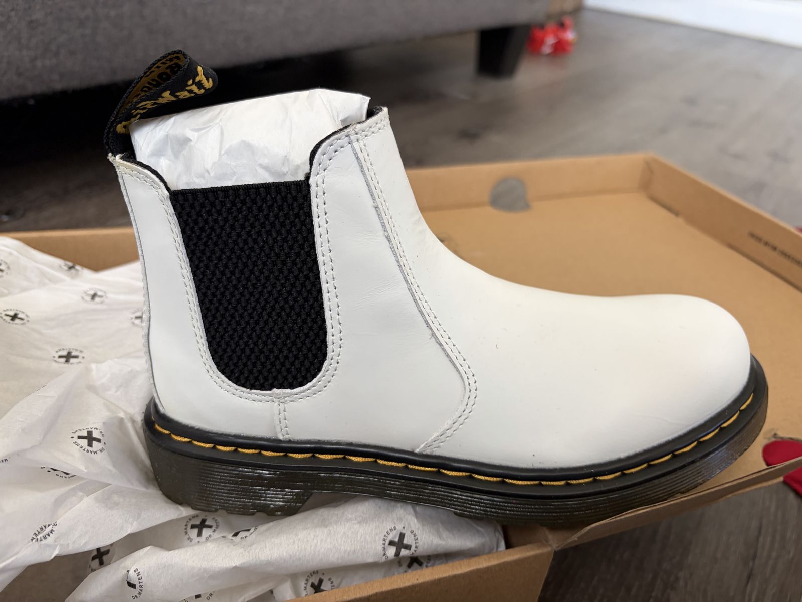 Dr. Martens White Chelsea Boots - New in Box