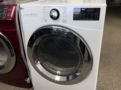 LG 7.4 Cu. Ft. White Electric Dryer with Steam & Sensor Dry - Excellent Condition
