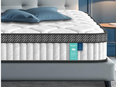 New - Ninare 12" Queen Memory Foam & Spring Hybrid Mattress, Medium Firm