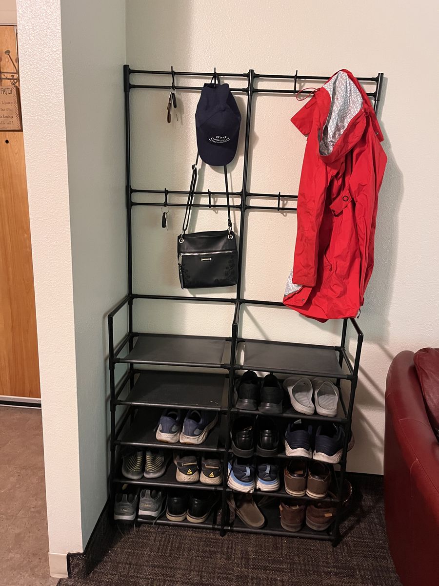 Entryway coat & shoe rack