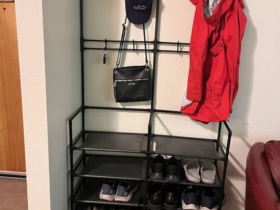 Entryway coat & shoe rack