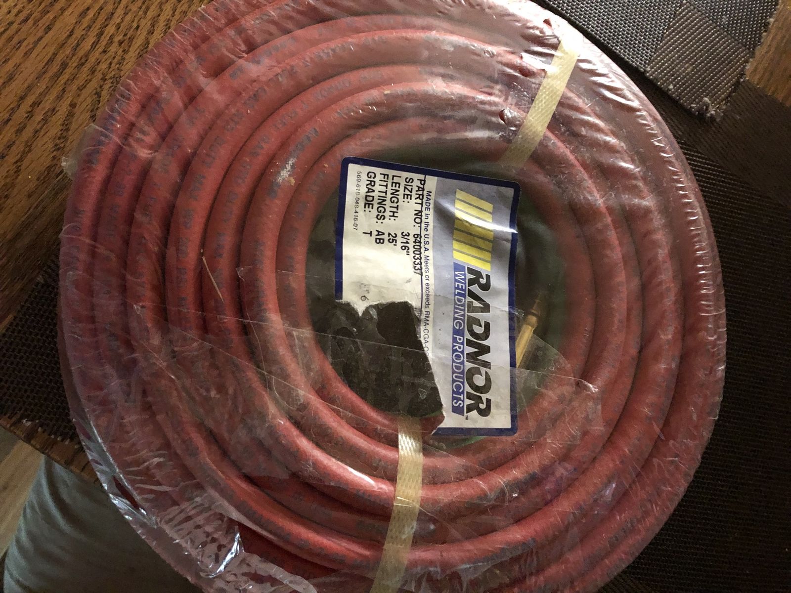 Radnor Oxygen/Acetylene Hose 3/16"