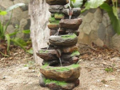 Rock Waterfall Garden Fountain – 37.4" Tall #524