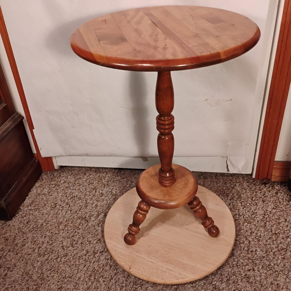 Vintage Ethan Allen Pedestal, Accent Table