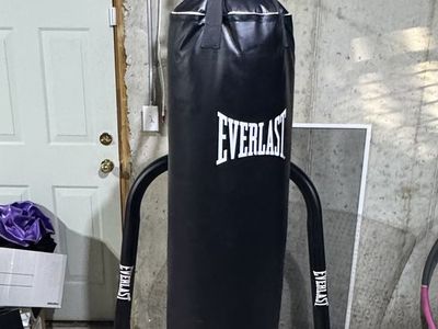 Everlast 2-Station Heavy Bag Stand + 100 Lbs Bag