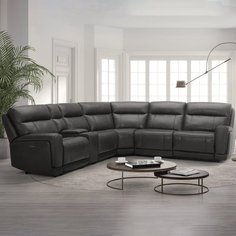 Lauretta Leather Reclining Sectional ( Costco )