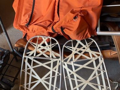 Very old/vintage show shoes and backpack