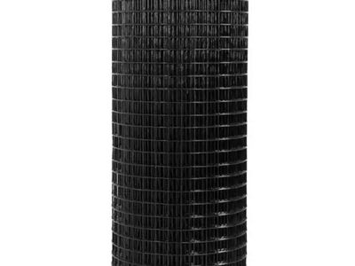 New 4 ft. x 50 ft. 16-Gauge Black Vinyl Coated Welded Wire Fence with 1 in. x 1 in. Mesh