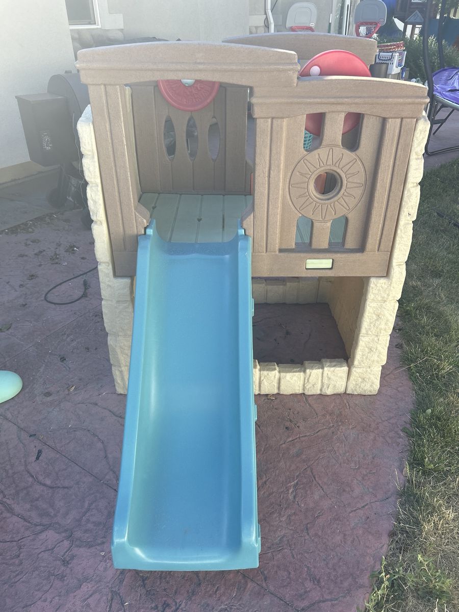 Step2 Naturally Playful Woodland Climber & Slide - Durable Outdoor Kids Playset