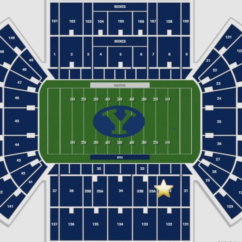 Notre Dame - BYU: Sec 32, lower bowl sideline (2 tix)