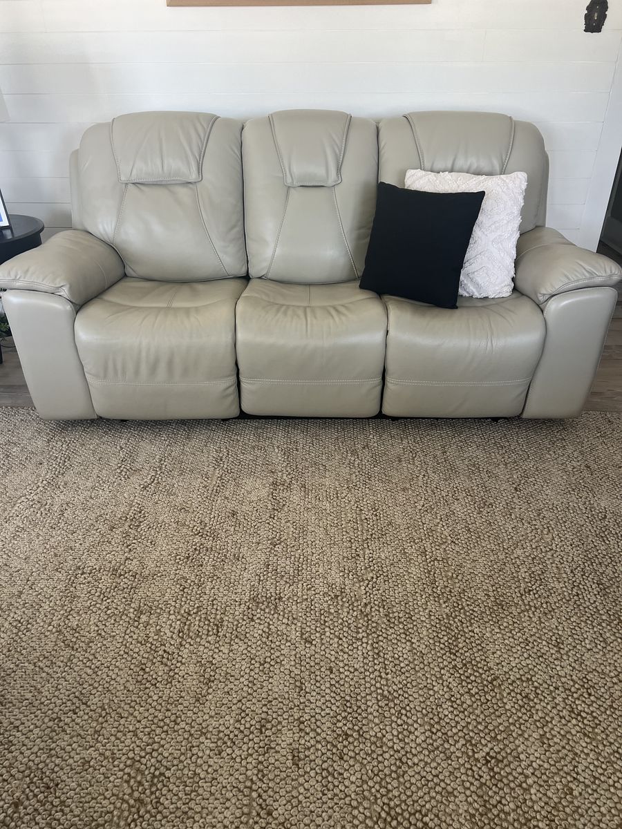 3 piece leather power reclining couch set
