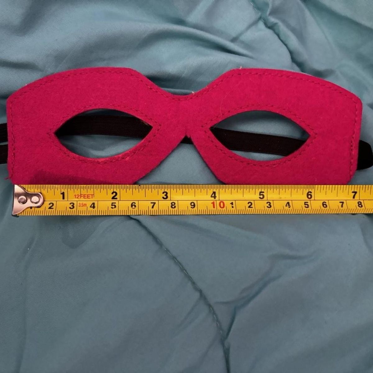 Pink Felt Superhero Eye Mask with Elastic Band - One Size Fits Most
