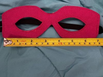 Pink Felt Superhero Eye Mask with Elastic Band - One Size Fits Most