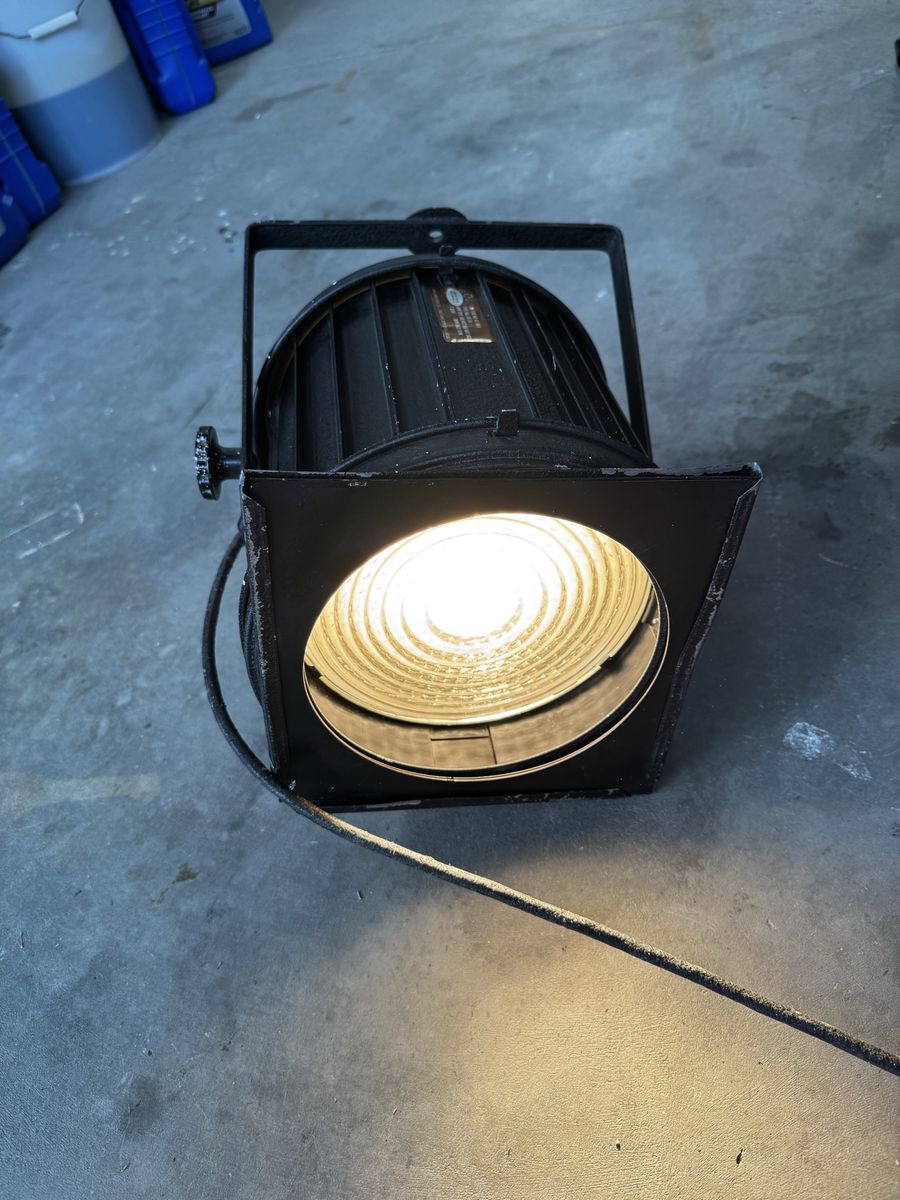 Vintage Stage Light / Theater Spotlight - Black Metal Casing