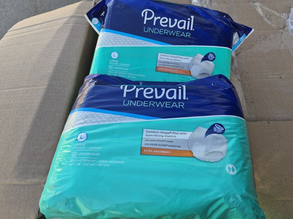 Prevail Large Underwear, 18-count, Comfort-Shape Plus with Odor Guard, Extra Absorbency