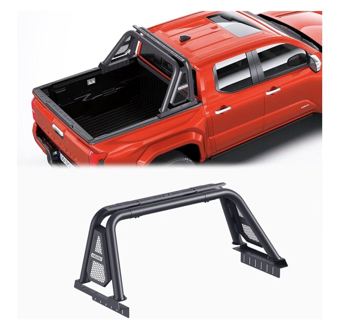 Reeno Truck Bed Roll Bar & Chase Rack for Mid-Size Pickups - Jeep, Ford, Chevy, Tacoma, GMC, Nissan