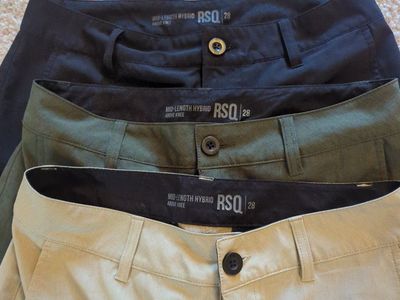 RSQ Mid-Length Hybrid Shorts Size 28 - Black, Olive, Khaki Above Knee
