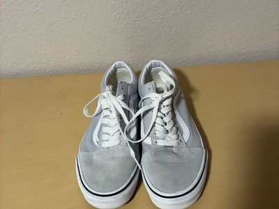 Vans Old Skool Light Gray/White Sneakers size 8