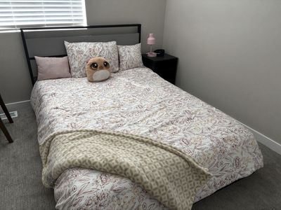 Full bed with frame & night stand