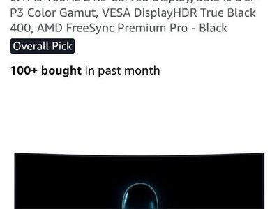 34 inch OLED alienware monitor