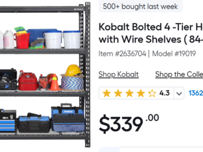 Kobalt Heavy Duty Steel Garage Storage Shelves Shelf