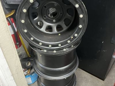 JEEP WRANGLER 4 BLACK SIMULATED BEADLOCK WHEELS