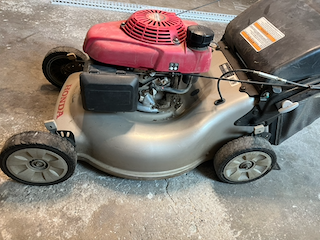 Honda Gas Walk-Behind Lawn Mower with Grass Bagger Attachment
