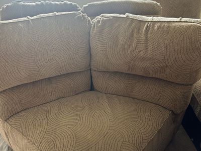 Bassett Large Sectional Couch - 3 Double, 3 Single Pieces, 3 Recliners