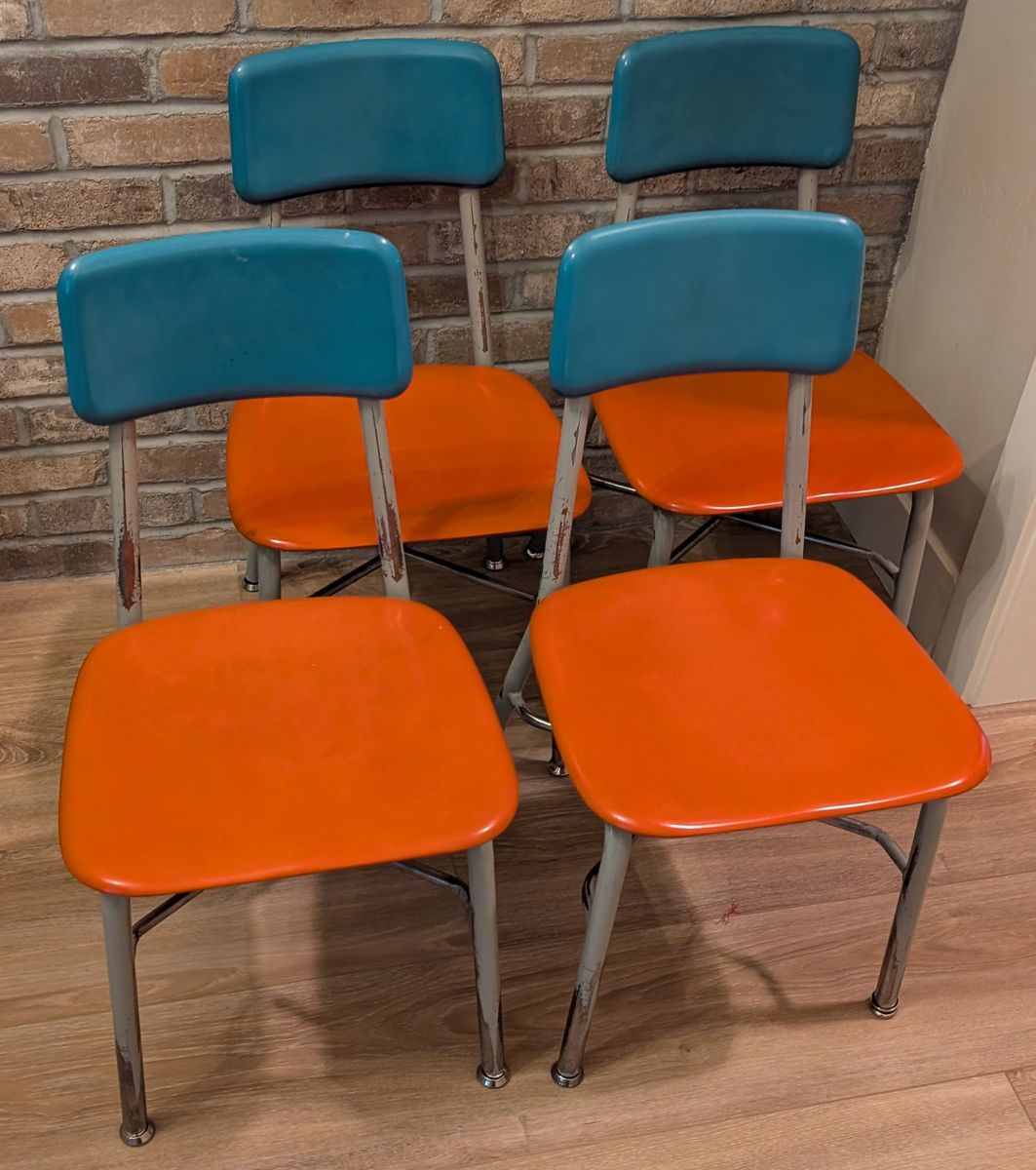 Vintage Children's School Chairs - Set of 4