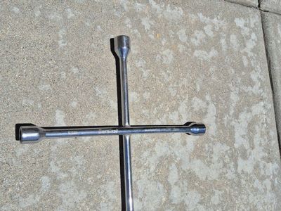 Duralast Cross Lug Wrench - Multi-Size (17mm, 19mm, 21mm, 23mm) for Automotive Use
