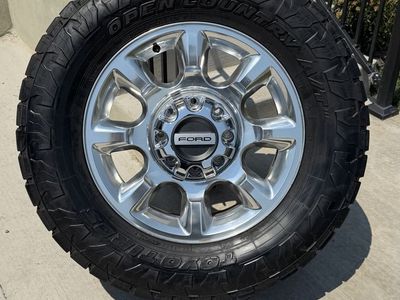 Ford F350 Rims and Tires 35/12.50R20 Toyo AT3 Load E Like New