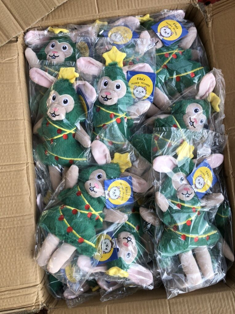 Fikas Freaky Friends Rabbit Christmas Tree Dog Toy