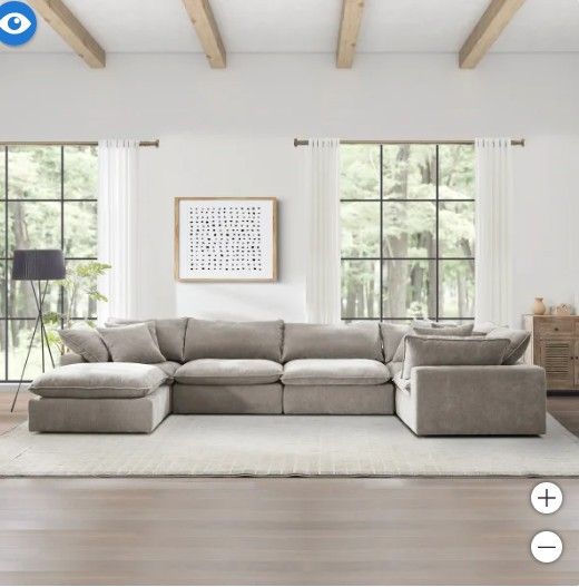 Sereen 6-piece Fabric Modular Sectional in Taupe 1783065 #105660