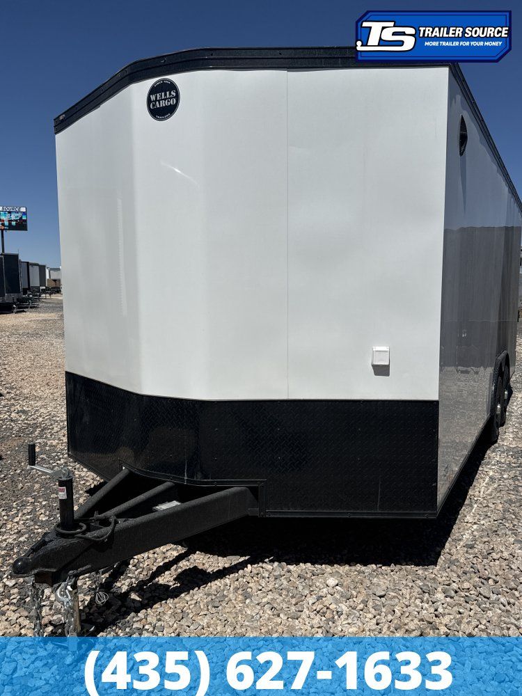 8.5x20 Wells Cargo Revv Enclosed Car Hauler Trailer - 7'0" Interior - 10K GVWR - 2 Tone Color, Black Out Package