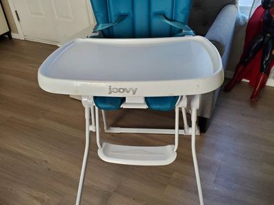 Joovy Nook Compact Fold Swing Open Tray High Chair - Turquoise
