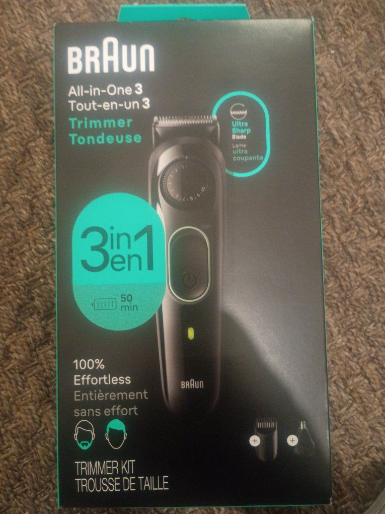 Braun All-in-One 3 Trimmer Kit - 3-in-1 Cordless Beard & Hair Trimmer with Precision Wheel