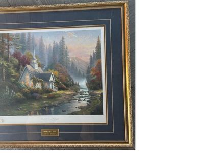 Thomas Kinkade "Foothill Forest Chapel" Artwork