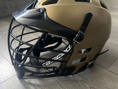 Cascade CPV Lacrosse Helmet – Size S/M – Gold & Black