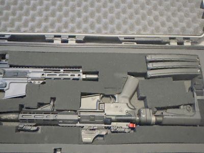 Gun case with the guns